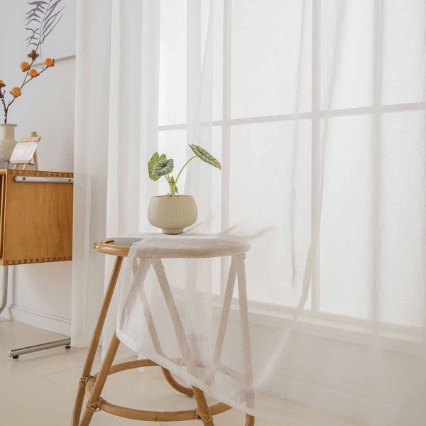Beauty Home Ύφασμα κουρτίνας με το μέτρο γάζα Sharp Art 8448 Φ300 Εκρού - Image 4