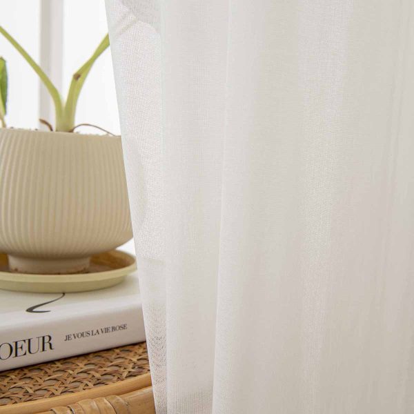 Beauty Home Ύφασμα κουρτίνας με το μέτρο γάζα Sharp Art 8448 Φ300 Εκρού - Image 6
